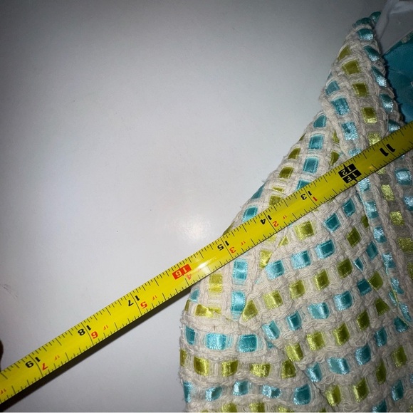 Talbots Blue Green Woven Women's Jacket Sz 14P - Picture 10 of 16